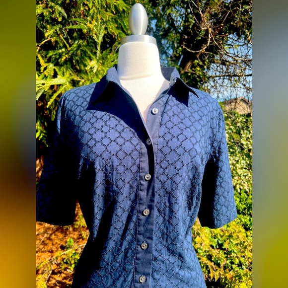 LANDS ‘ END Navy Blue Women's Dress PLUS SIZE 18 - Picture 2 of 9